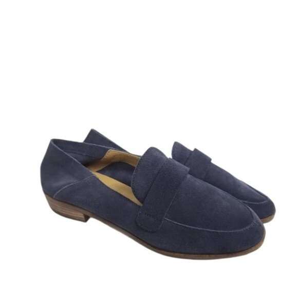 Lucky Brand Chennie Blue Suede Leather Loafers 7M - Picture 1 of 10